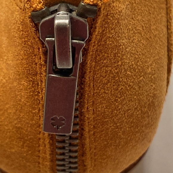 Lucky Brand Women's Tan Suede Peep Toe Booties, Size:8.5 - Picture 14 of 16